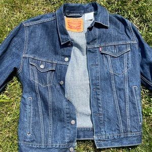Levis Trucker Jacket, Medium, Dark Wash